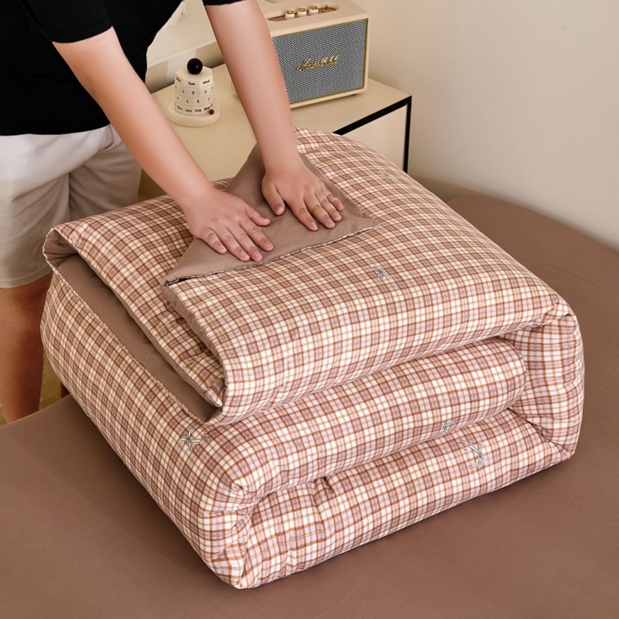 91家纺网 家纺一手货源 找家纺 好宜家纺 2025新款可拆洗新疆棉花被冬被春秋被夏凉被家用学生宿舍被子空调被芯四季通用 【批发团购价更优】【免费打包代发】【量大免费送货上门】 玛奇朵小格-桔