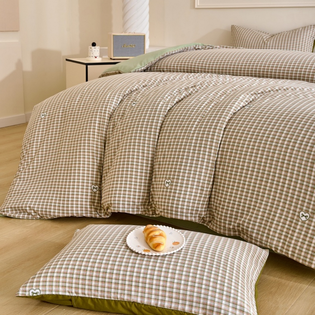 91家纺网 家纺一手货源 找家纺 好宜家纺 2025新款可拆洗新疆棉花被冬被春秋被夏凉被家用学生宿舍被子空调被芯四季通用 【批发团购价更优】【免费打包代发】【量大免费送货上门】 甜心小格-绿