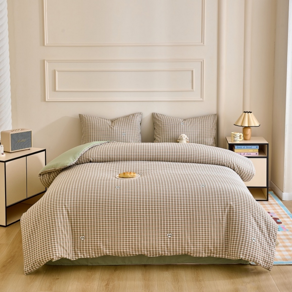 91家纺网 家纺一手货源 找家纺 好宜家纺 2025新款可拆洗新疆棉花被冬被春秋被夏凉被家用学生宿舍被子空调被芯四季通用 【批发团购价更优】【免费打包代发】【量大免费送货上门】 甜心小格-绿