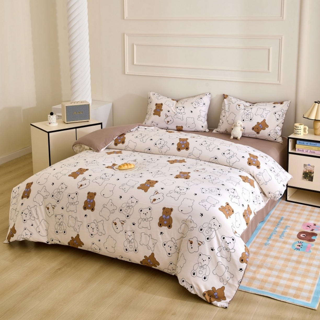 91家纺网 家纺一手货源 找家纺 好宜家纺 2025新款可拆洗新疆棉花被冬被春秋被夏凉被家用学生宿舍被子空调被芯四季通用 【批发团购价更优】【免费打包代发】【量大免费送货上门】 喜乐小熊