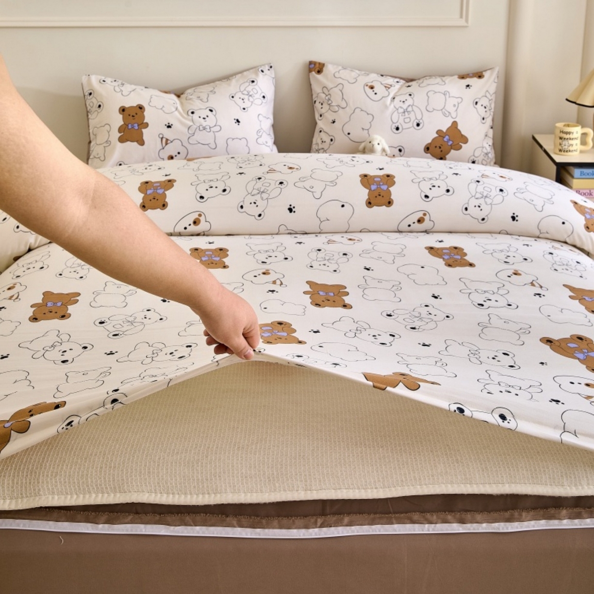 91家纺网 家纺一手货源 找家纺 好宜家纺 2025新款可拆洗新疆棉花被冬被春秋被夏凉被家用学生宿舍被子空调被芯四季通用 【批发团购价更优】【免费打包代发】【量大免费送货上门】 喜乐小熊