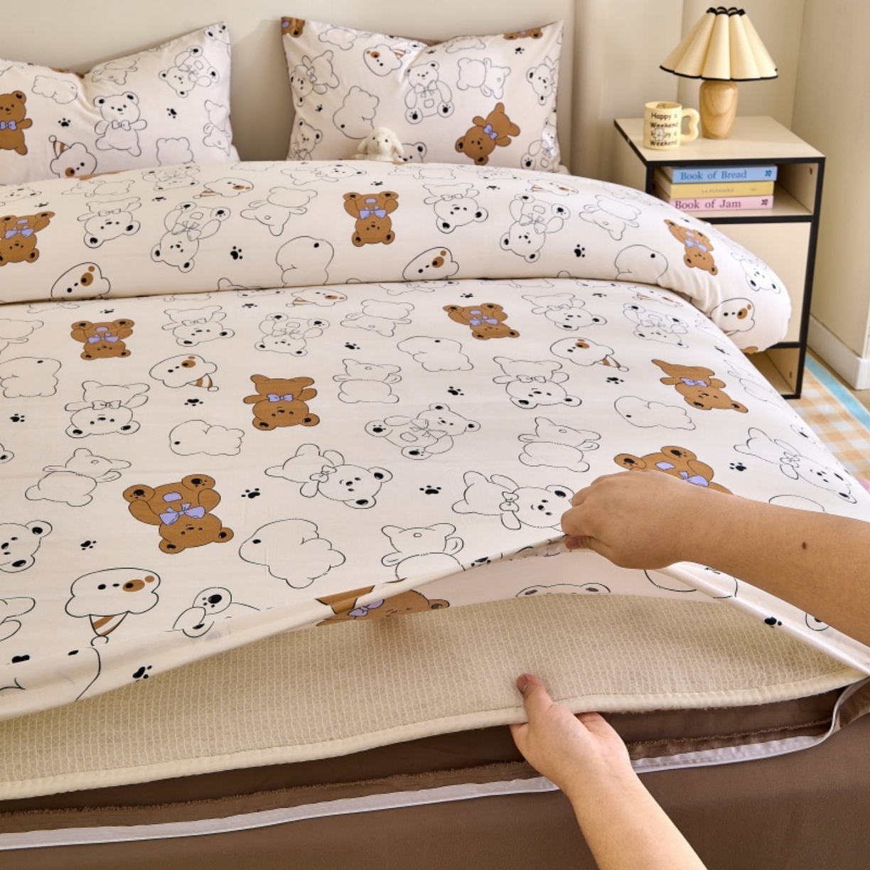 91家纺网 家纺一手货源 找家纺 好宜家纺 2025新款可拆洗新疆棉花被冬被春秋被夏凉被家用学生宿舍被子空调被芯四季通用 【批发团购价更优】【免费打包代发】【量大免费送货上门】 喜乐小熊