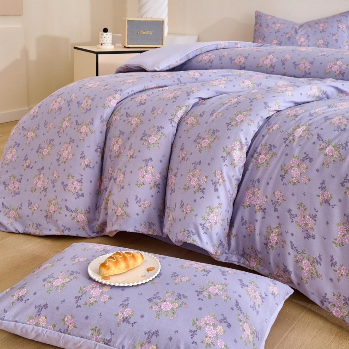 91家纺网 家纺一手货源 找家纺 好宜家纺 2025新款可拆洗新疆棉花被冬被春秋被夏凉被家用学生宿舍被子空调被芯四季通用 【批发团购价更优】【免费打包代发】【量大免费送货上门】 杏花微雨-紫