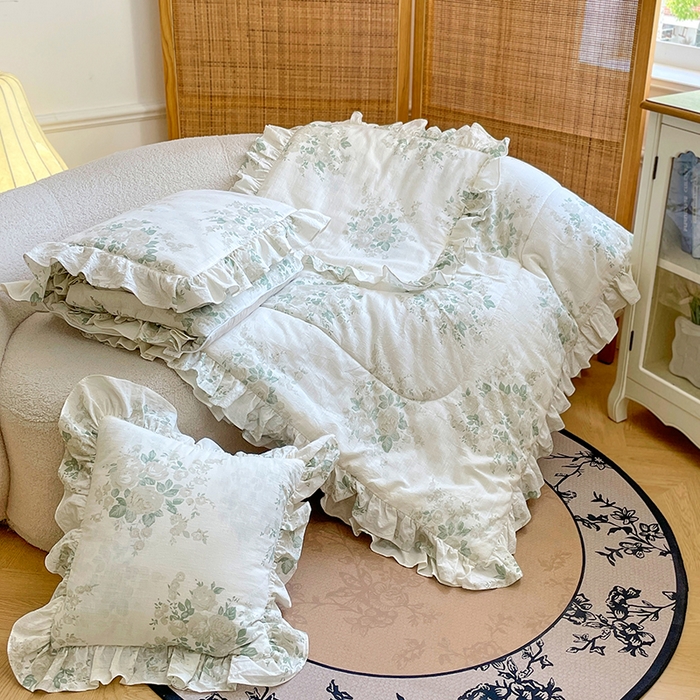 91家纺网 家纺一手货源 找家纺 照世家纺 2025新款亚麻抱枕被 期许