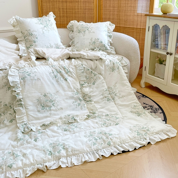 91家纺网 家纺一手货源 找家纺 照世家纺 2025新款亚麻抱枕被 期许