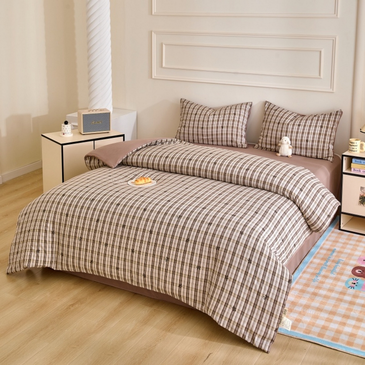 91家纺网 家纺一手货源 找家纺 好宜家纺 2025新款可拆洗新疆棉花被冬被春秋被夏凉被家用学生宿舍被子空调被芯四季通用 【批发团购价更优】【免费打包代发】【量大免费送货上门】 雅小格-咖棕