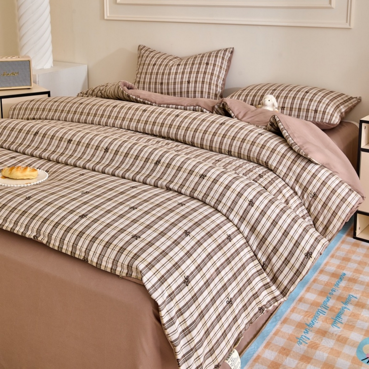 91家纺网 家纺一手货源 找家纺 好宜家纺 2025新款可拆洗新疆棉花被冬被春秋被夏凉被家用学生宿舍被子空调被芯四季通用 【批发团购价更优】【免费打包代发】【量大免费送货上门】 雅小格-咖棕