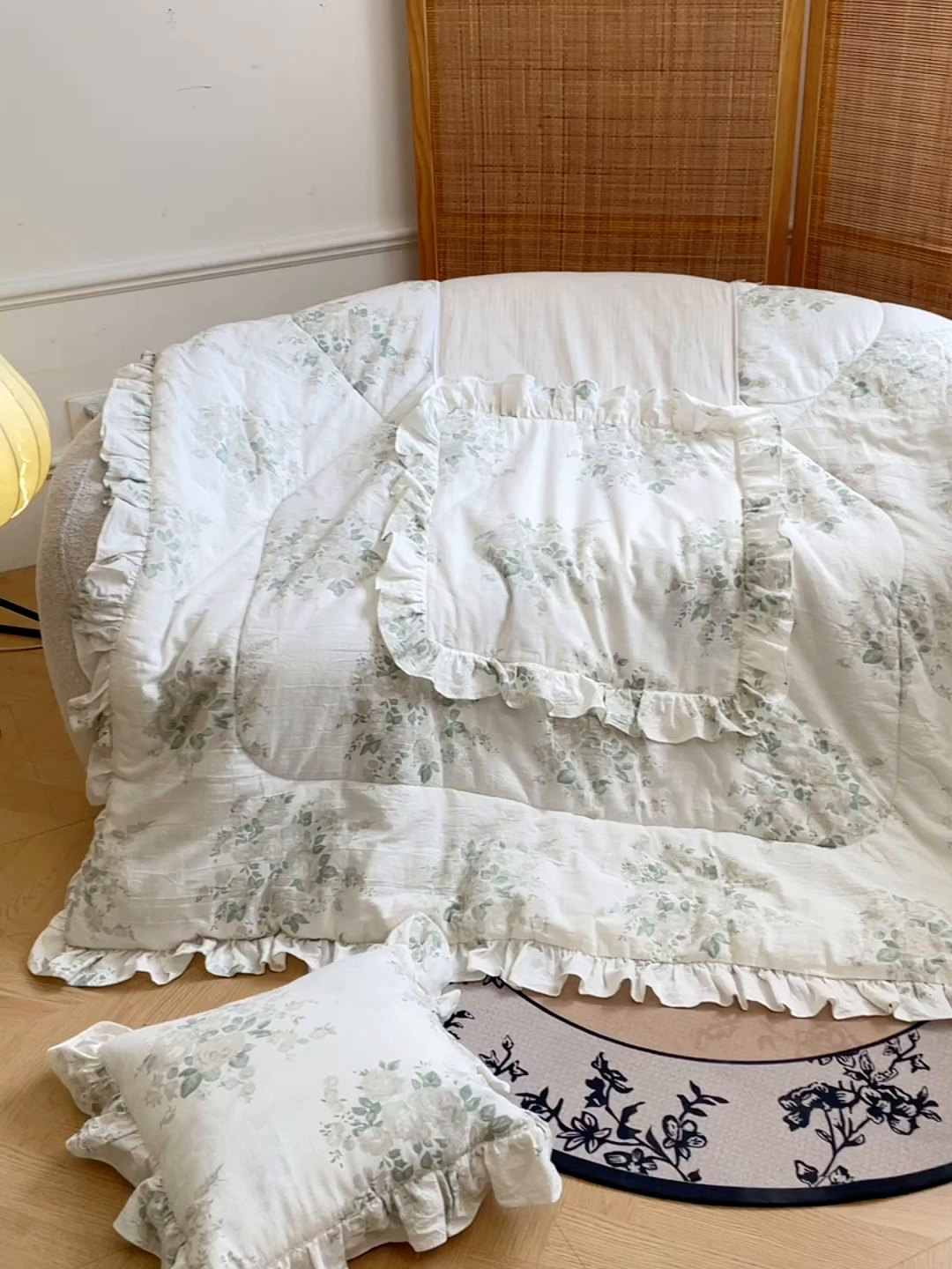 91家纺网 家纺一手货源 找家纺 照世家纺 2025新款亚麻抱枕被 期许