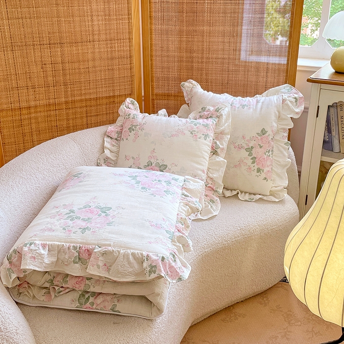 91家纺网 家纺一手货源 找家纺 照世家纺 2025新款亚麻抱枕被 如梦