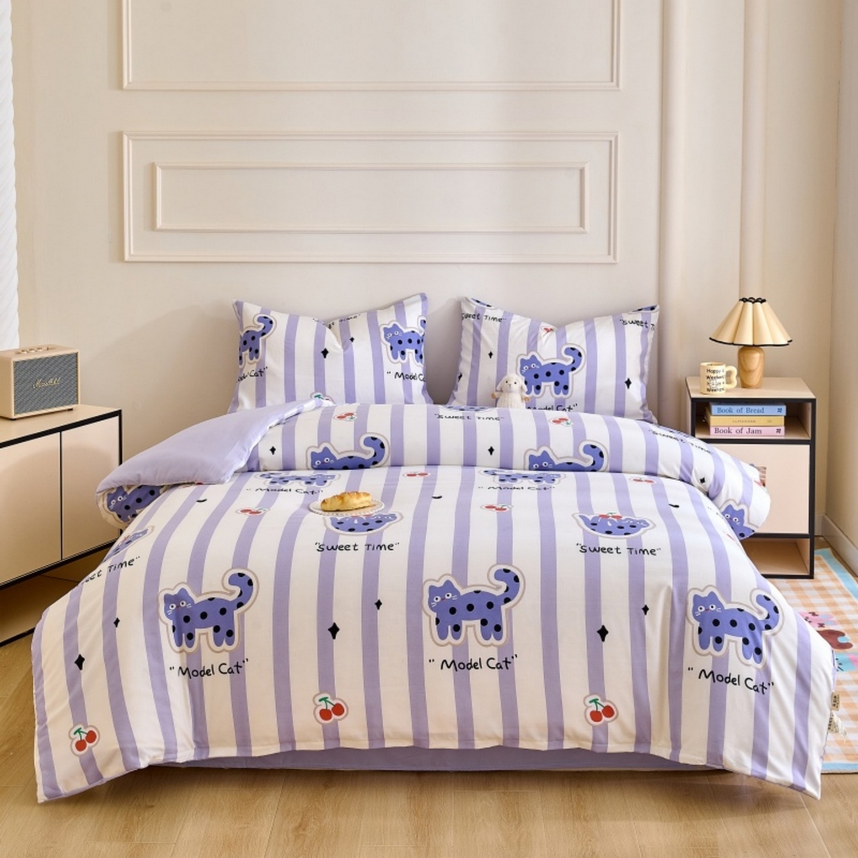 91家纺网 家纺一手货源 找家纺 好宜家纺 2025新款可拆洗新疆棉花被冬被春秋被夏凉被家用学生宿舍被子空调被芯四季通用 【批发团购价更优】【免费打包代发】【量大免费送货上门】 樱桃猫咪