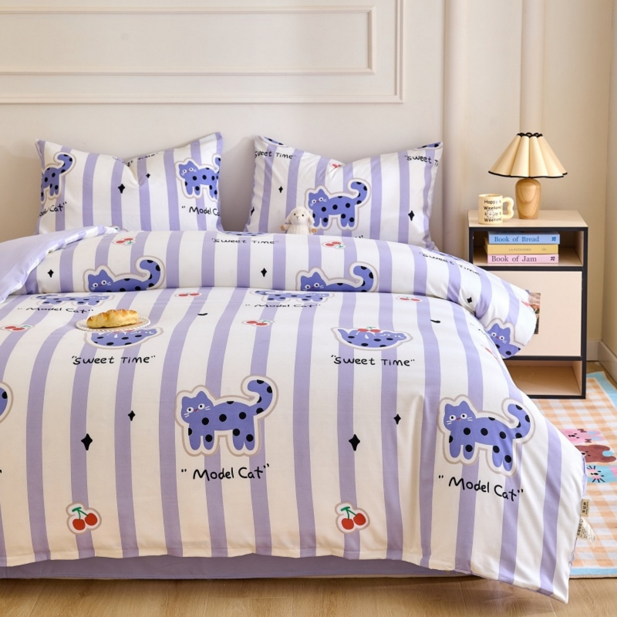 91家纺网 家纺一手货源 找家纺 好宜家纺 2025新款可拆洗新疆棉花被冬被春秋被夏凉被家用学生宿舍被子空调被芯四季通用 【批发团购价更优】【免费打包代发】【量大免费送货上门】 樱桃猫咪