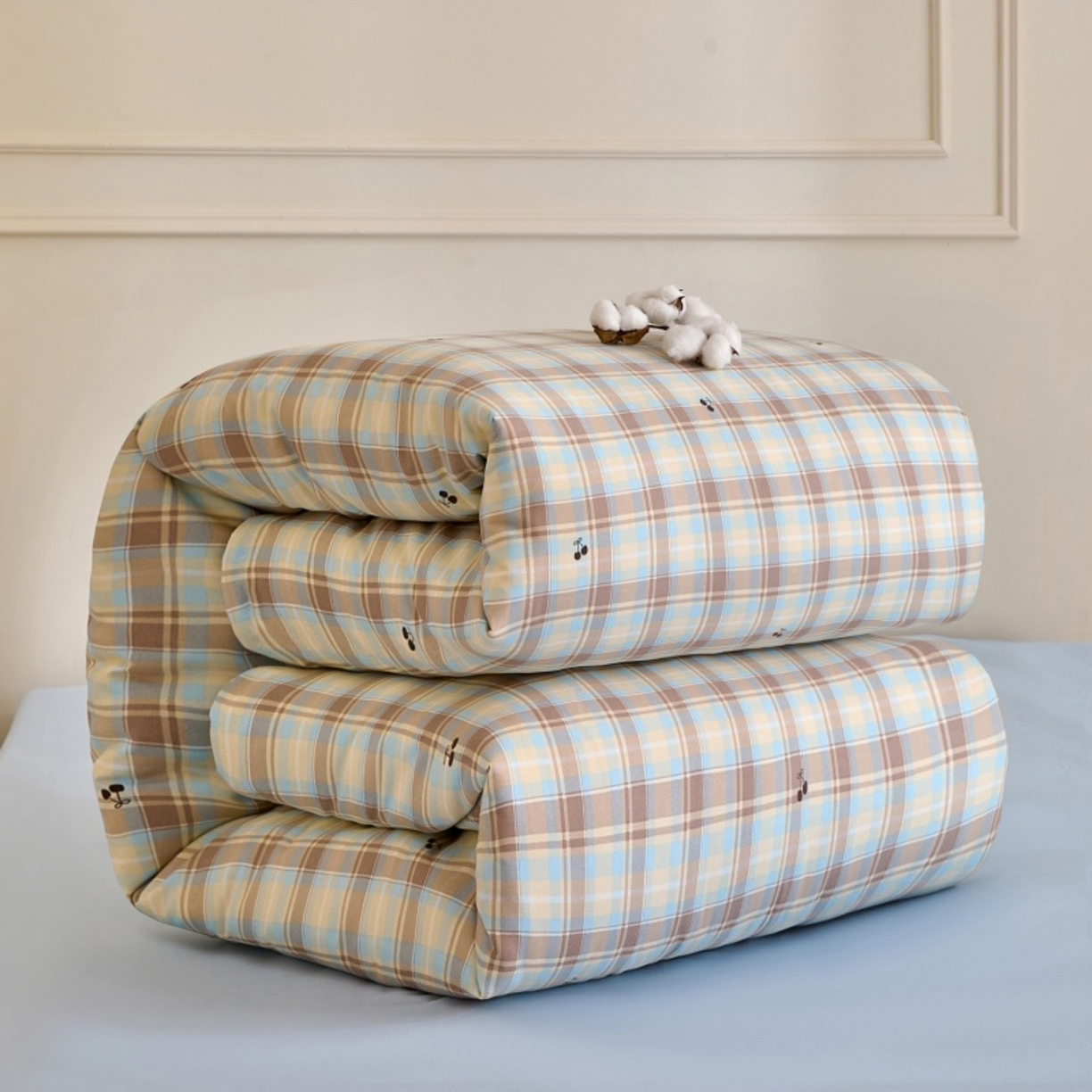 91家纺网 家纺一手货源 找家纺 好宜家纺 2025新款可拆洗新疆棉花被冬被春秋被夏凉被家用学生宿舍被子空调被芯四季通用 【批发团购价更优】【免费打包代发】【量大免费送货上门】 樱桃小格-兰