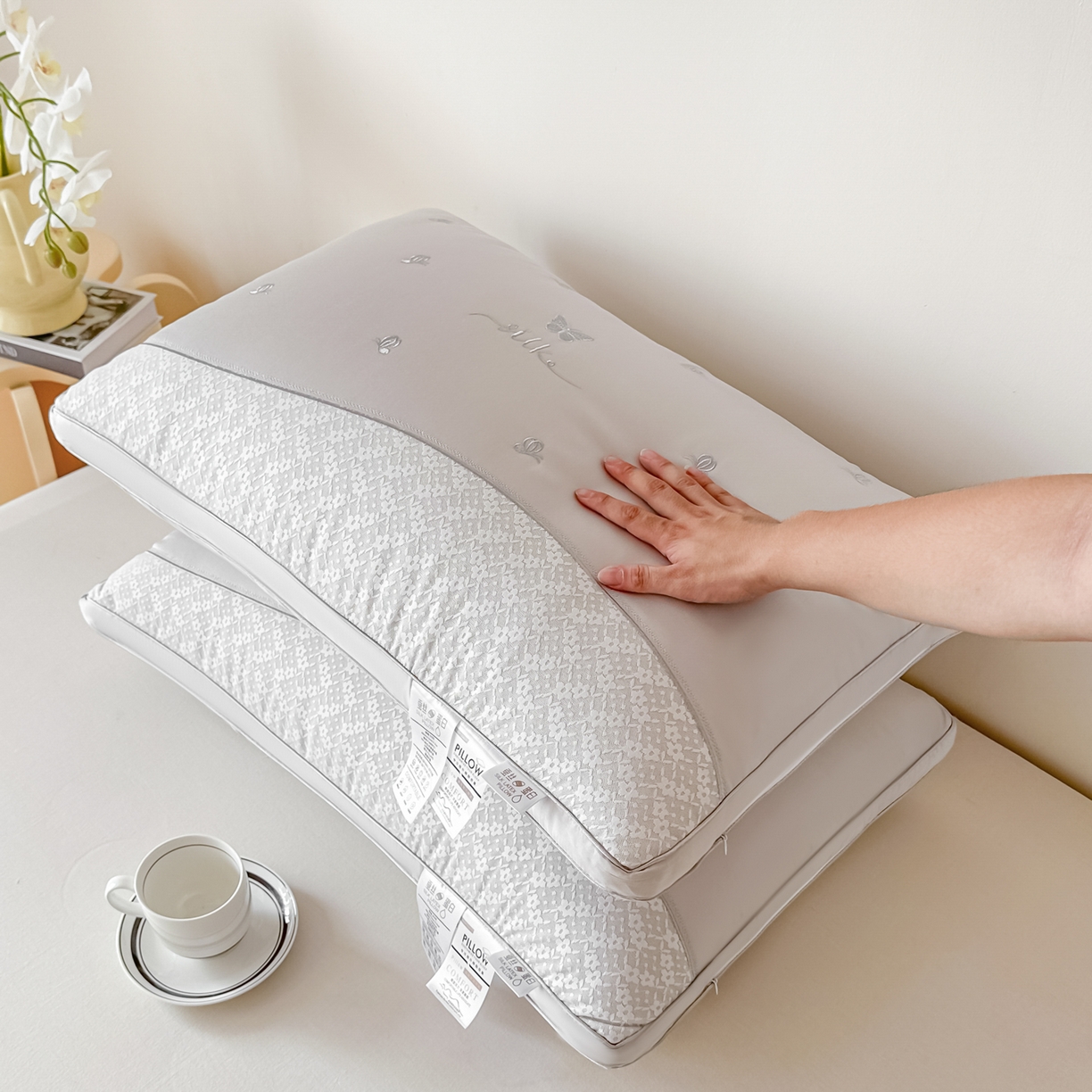 91家纺网 家纺一手货源 找家纺 （总）木子晗 2025新款莱赛尔天丝羽丝绒枕头枕芯