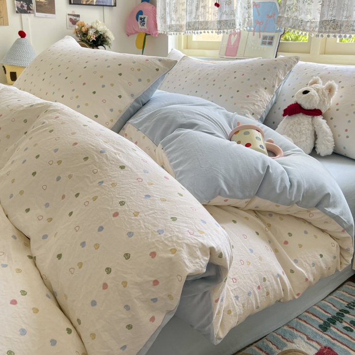 91家纺网 家纺一手货源 找家纺 （总）希丞家居 2025新款ins小清新水洗优嘉棉四件套