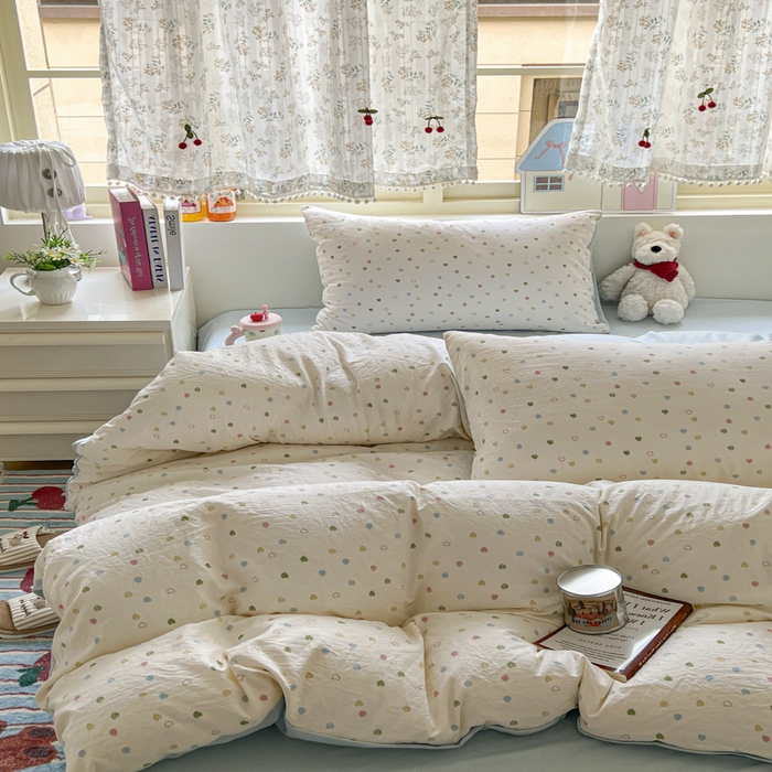 91家纺网 家纺一手货源 找家纺 （总）希丞家居 2025新款ins小清新水洗优嘉棉四件套