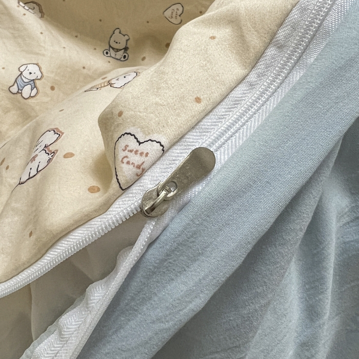 91家纺网 家纺一手货源 找家纺 希丞家居 2025新款ins小清新水洗优嘉棉四件套 汪星乐园