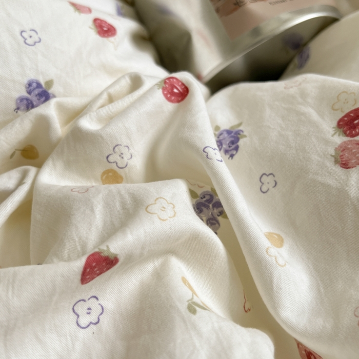 91家纺网 家纺一手货源 找家纺 希丞家居 2025新款ins小清新水洗优嘉棉四件套 双霉果酱