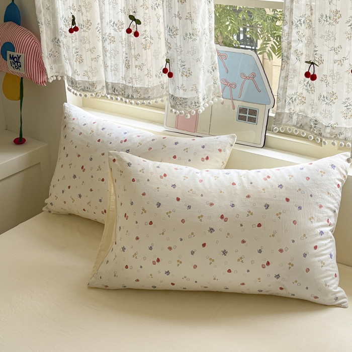 91家纺网 家纺一手货源 找家纺 希丞家居 2025新款ins小清新水洗优嘉棉四件套 双霉果酱