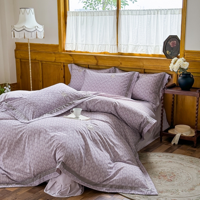 91家纺网 家纺一手货源 找家纺 （总）巧玲珑 20025新款工艺款刺绣绣花加厚天丝棉四件套