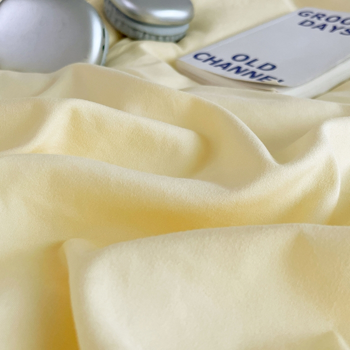 91家纺网 家纺一手货源 找家纺 优卡迪家纺馆 2025新款A类亲肤水洗棉大眼萌纯色混搭四件套 大眼萌-奶黄绿