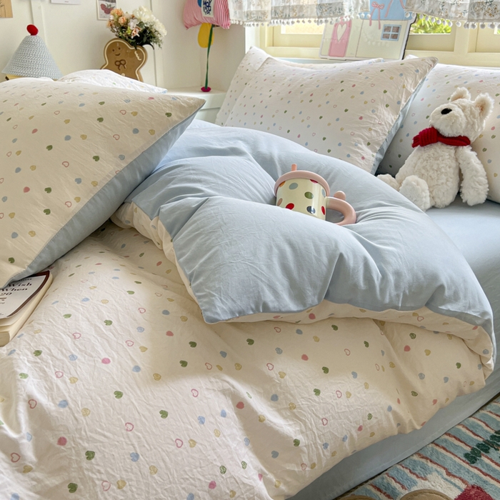 91家纺网 家纺一手货源 找家纺 （总）希丞家居 2025新款ins小清新水洗优嘉棉四件套