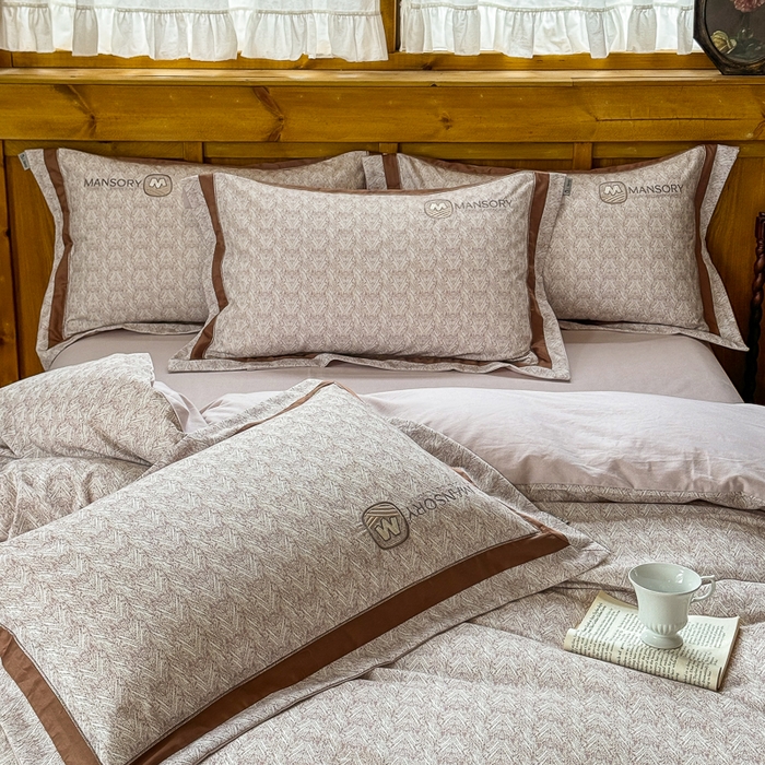 91家纺网 家纺一手货源 找家纺 巧玲珑 20025新款工艺款刺绣绣花加厚天丝棉四件套 威尼斯-浅驼