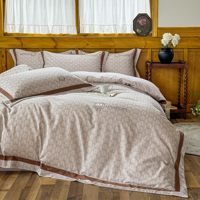 91家纺网 家纺一手货源 找家纺 巧玲珑 20025新款工艺款刺绣绣花加厚天丝棉四件套 威尼斯-浅驼