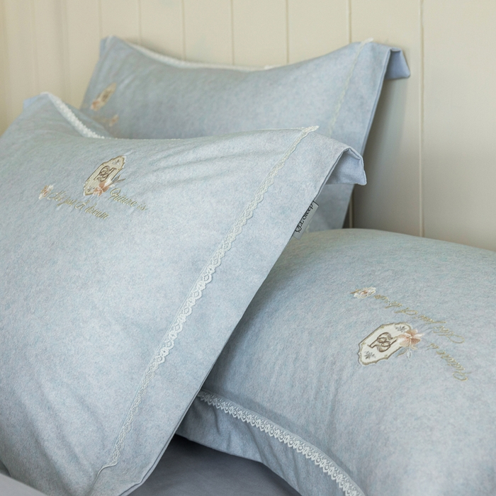 91家纺网 家纺一手货源 找家纺 巧玲珑 20025新款工艺款刺绣绣花加厚天丝棉四件套 寻梦-灰