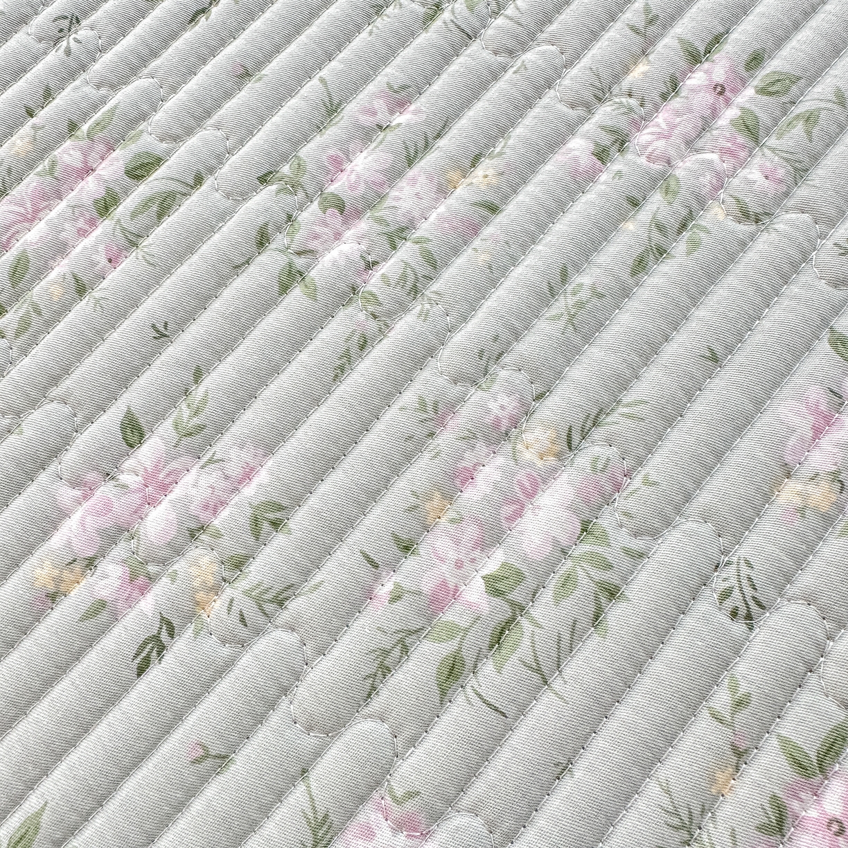 91家纺网 家纺一手货源 找家纺 橘夏家纺 2025新款全棉床盖三件套莫奈（绿）