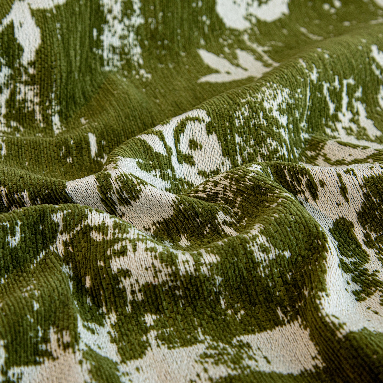 91家纺网 家纺一手货源 找家纺 沐沐家纺 2026新款花溪沙发巾 绿色