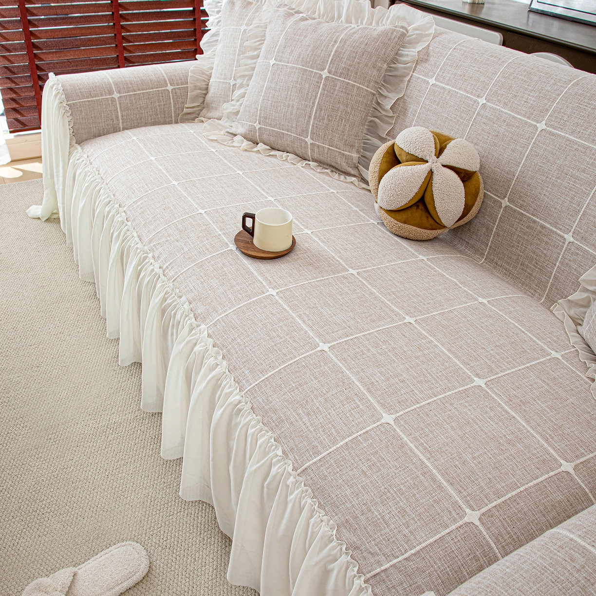 91家纺网 家纺一手货源 找家纺 （总）沐沐家纺 2026新款方醇沙发巾