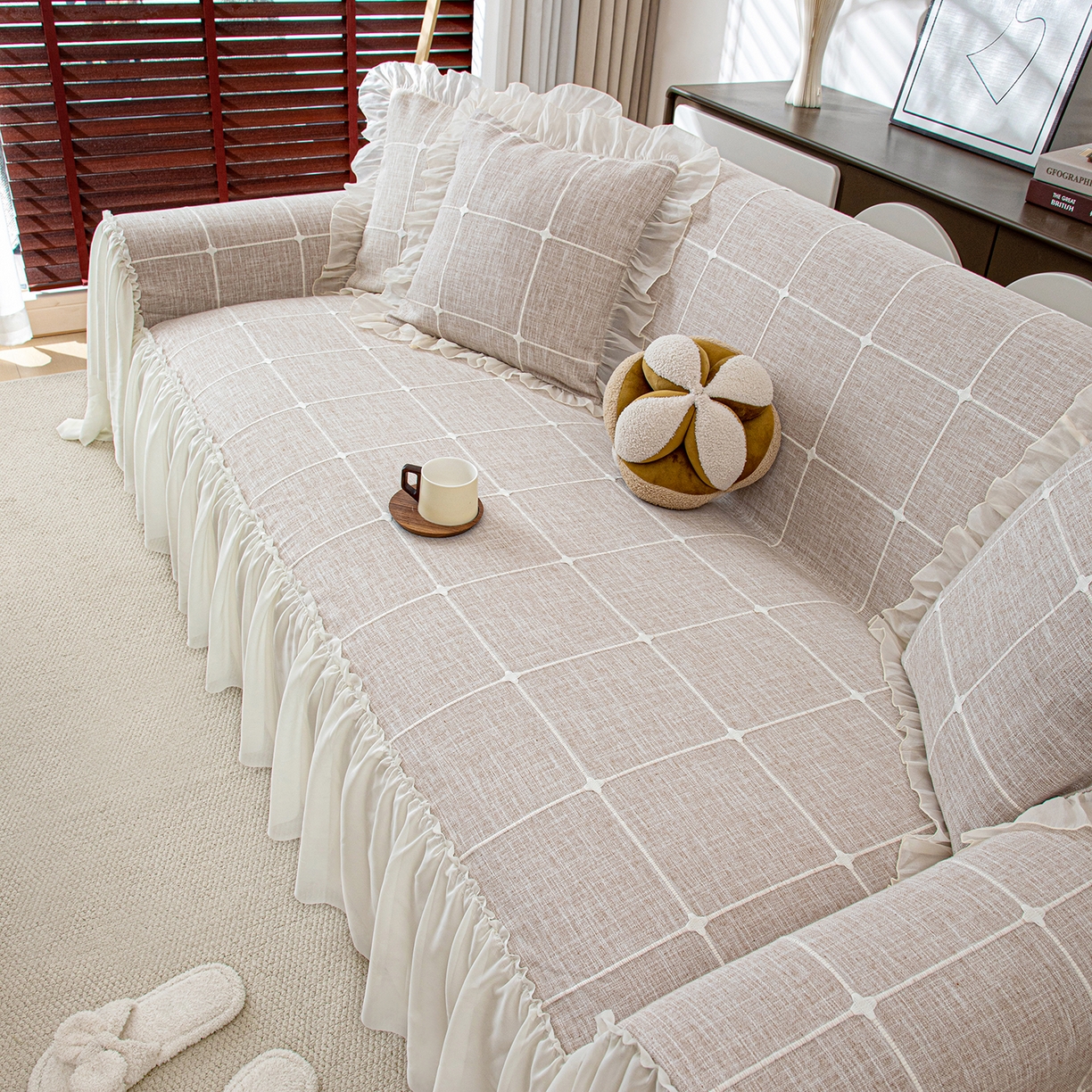 91家纺网 家纺一手货源 找家纺 （总）沐沐家纺 2026新款方醇沙发巾