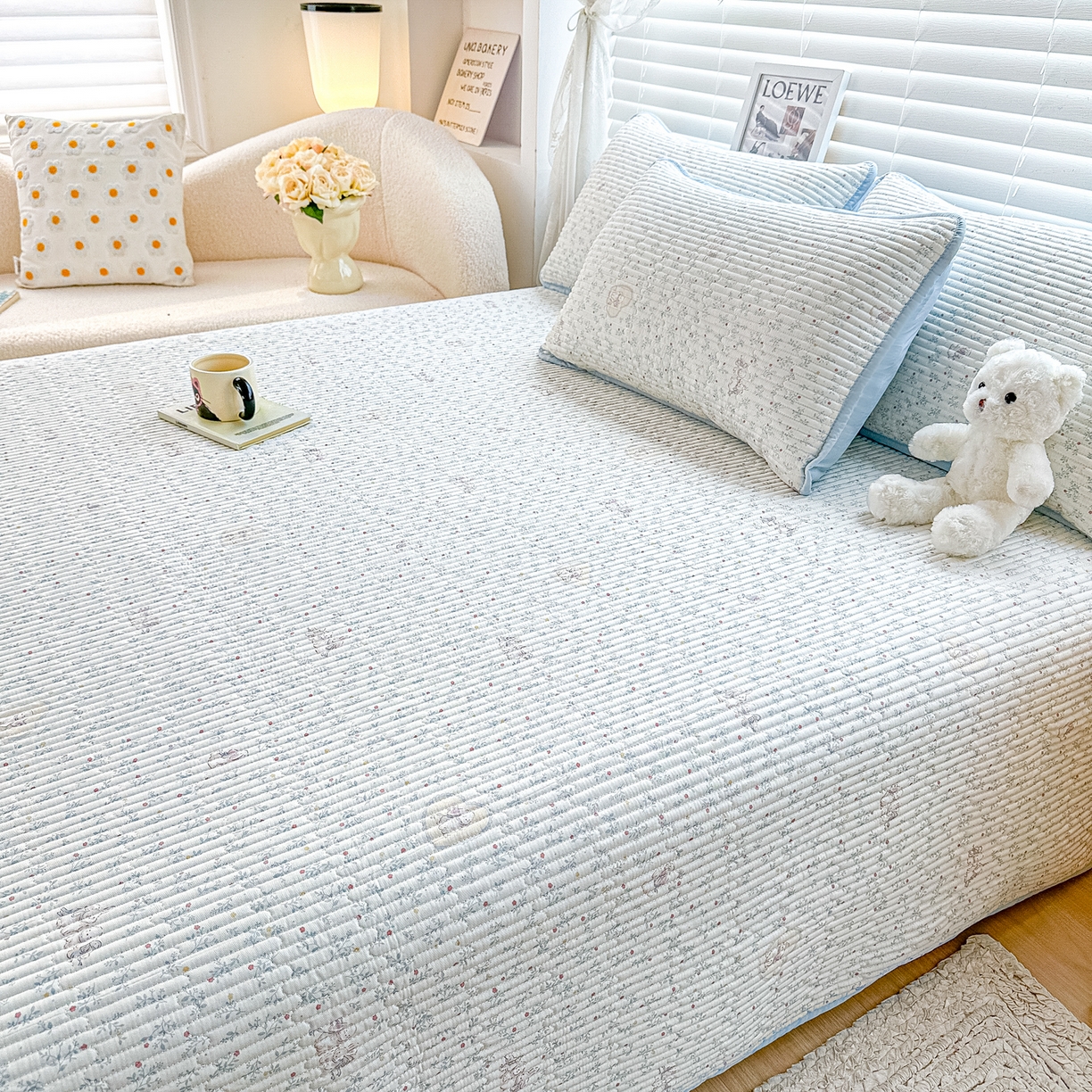 91家纺网 家纺一手货源 找家纺 （总）橘夏家纺 2025新款全棉床盖三件套