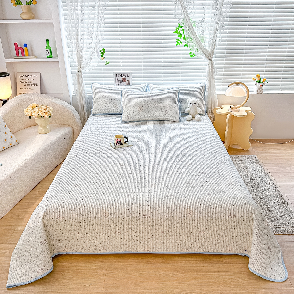 91家纺网 家纺一手货源 找家纺 （总）橘夏家纺 2025新款全棉床盖三件套