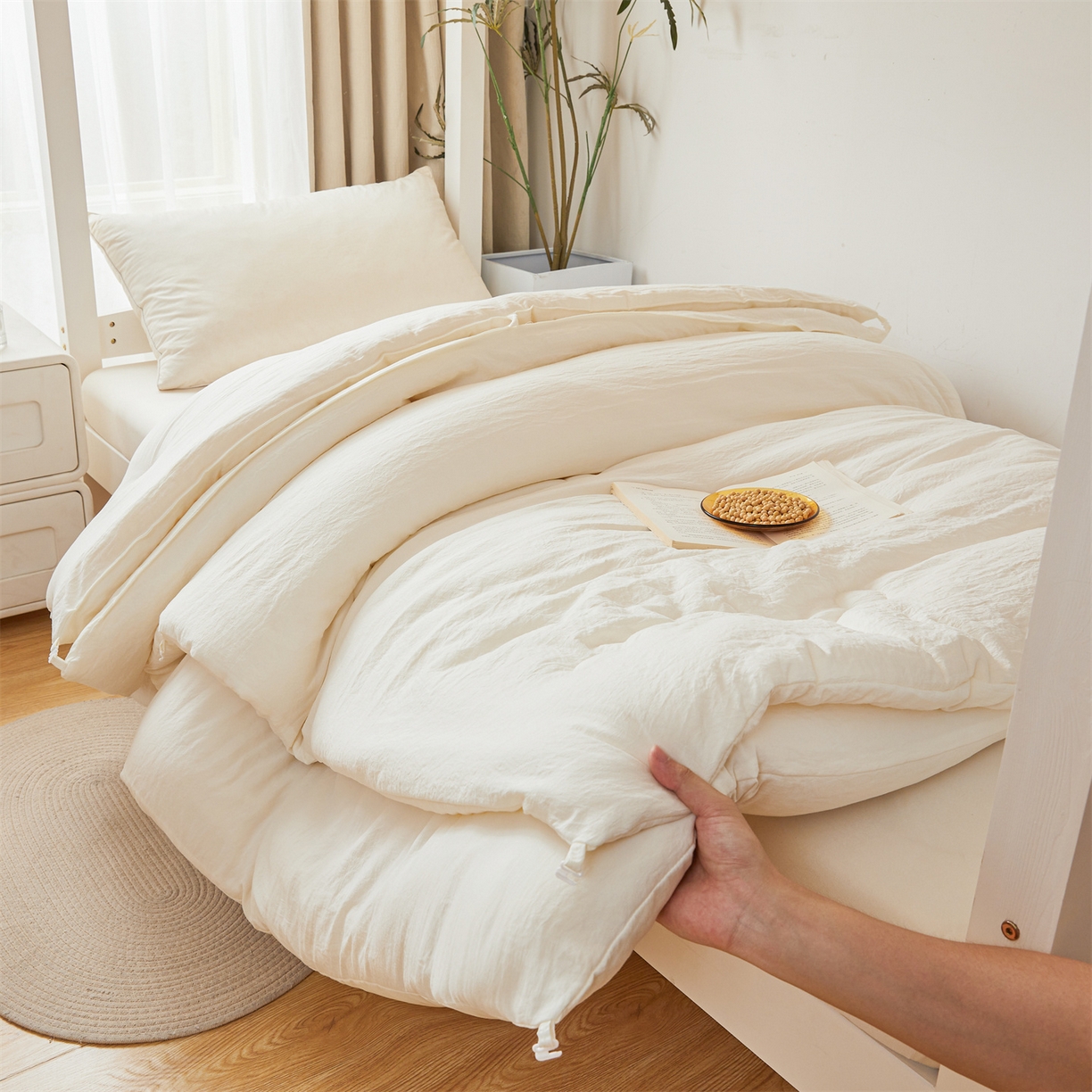 91家纺网 家纺一手货源 找家纺 （总）易博家纺 2025新款水洗棉学生学生被子母被 被子被芯