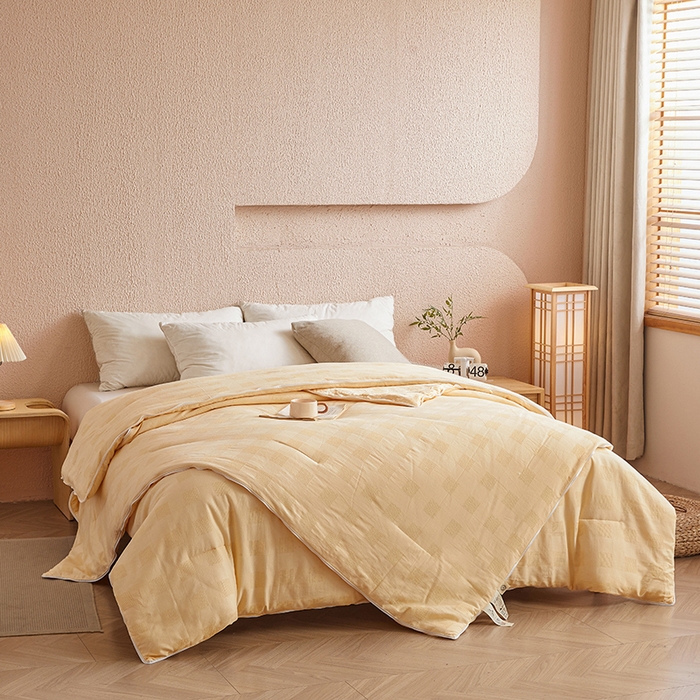 91家纺网 家纺一手货源 找家纺 （总）阳光被业 2025新款100%纯棉提花子母被冬被全棉大豆被春秋被学生夏被四季棉被