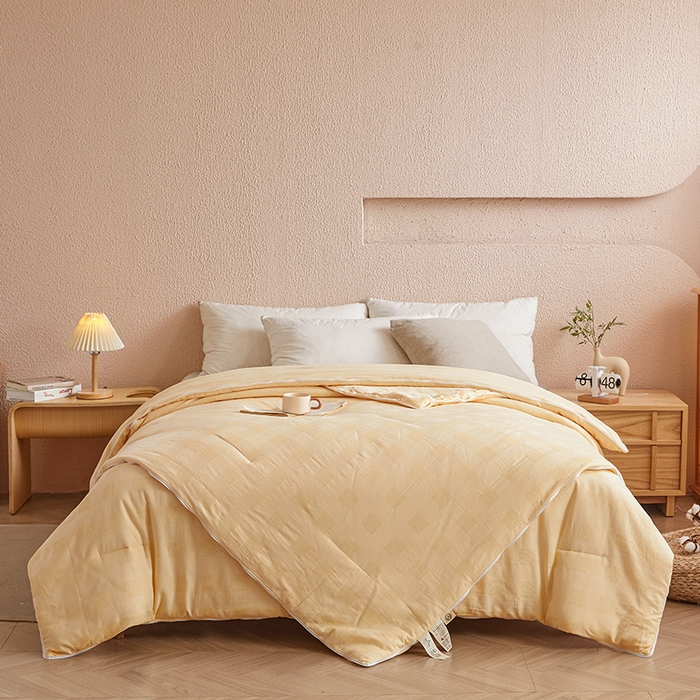 91家纺网 家纺一手货源 找家纺 （总）阳光被业 2025新款100%纯棉提花子母被冬被全棉大豆被春秋被学生夏被四季棉被