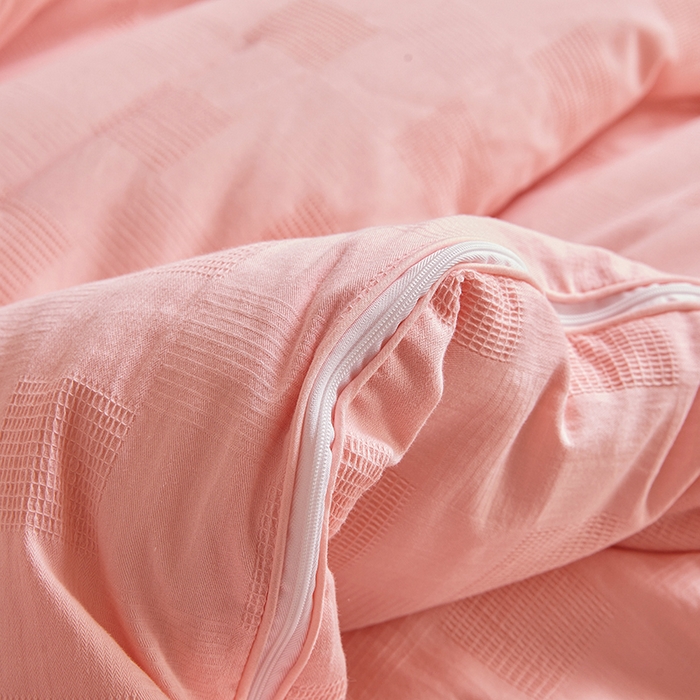 91家纺网 家纺一手货源 找家纺 阳光被业 2025新款100%纯棉提花子母被冬被全棉大豆被春秋被学生夏被四季棉被 玉色