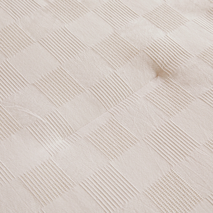 91家纺网 家纺一手货源 找家纺 阳光被业 2025新款100%纯棉提花子母被冬被全棉大豆被春秋被学生夏被四季棉被 米白