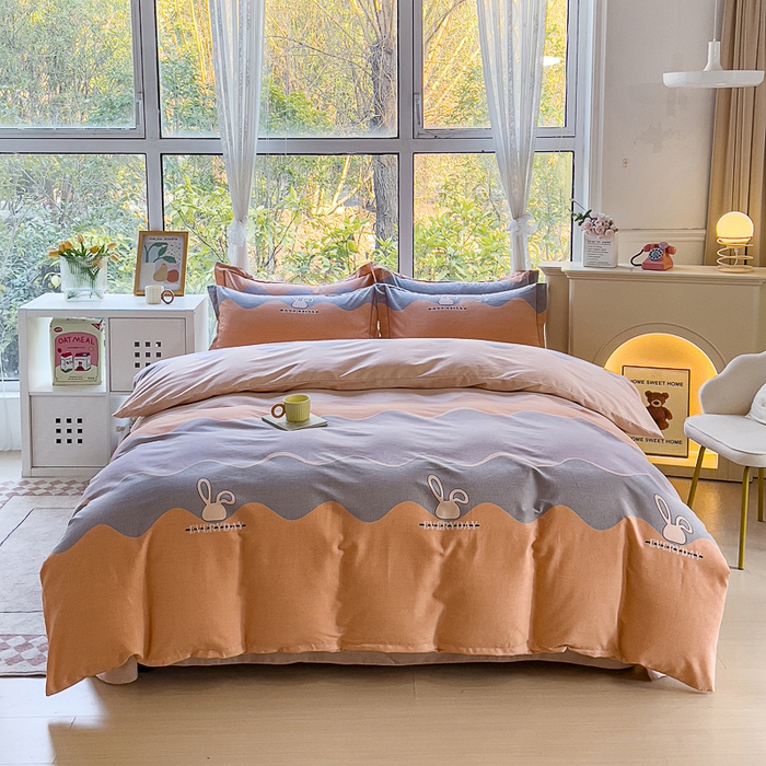 91家纺网 家纺一手货源 找家纺 （总）江南春家纺 2025新款全棉加厚喷气多规格磨毛四件套