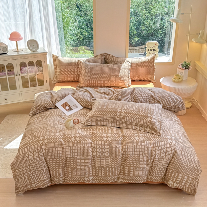 91家纺网 家纺一手货源 找家纺 （总）江南春家纺 2025新款全棉加厚喷气多规格磨毛四件套