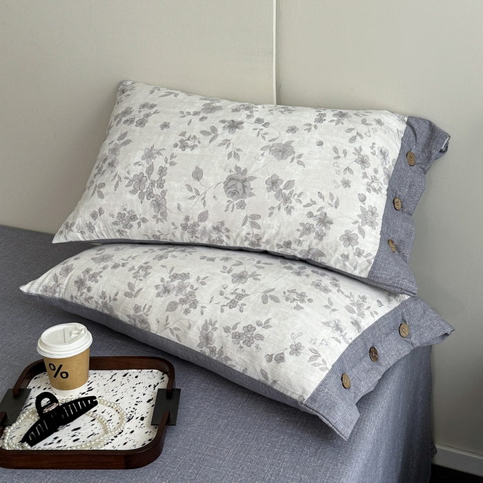 91家纺网 家纺一手货源 找家纺 漫仙阁家纺 2025秋冬新品加厚高克重复古风双层纱印花四件套 花之舞