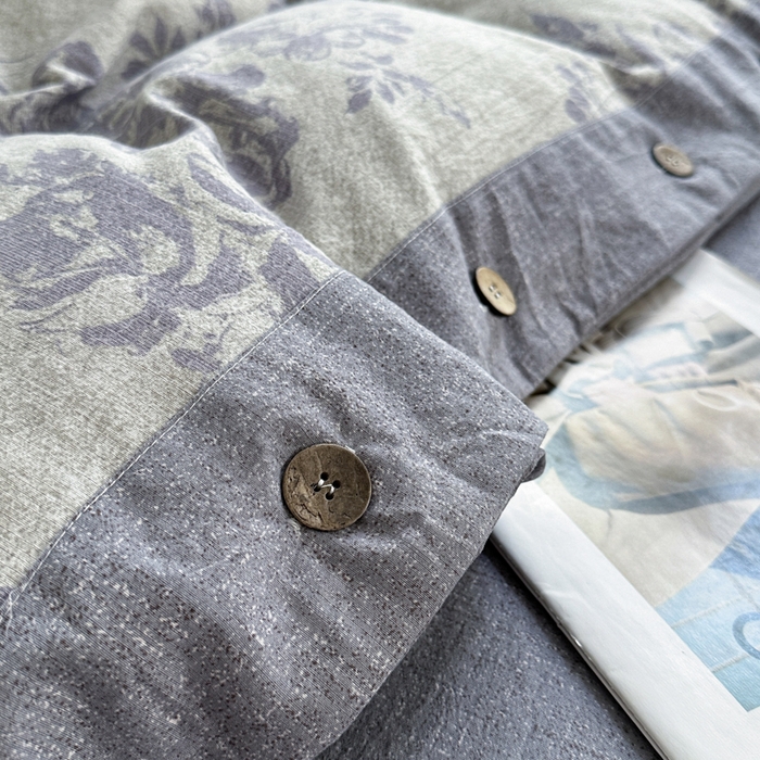 91家纺网 家纺一手货源 找家纺 漫仙阁家纺 2025秋冬新品加厚高克重复古风双层纱印花四件套 露娜