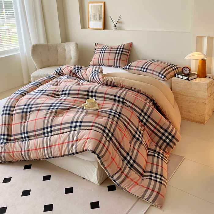 91家纺网 家纺一手货源 找家纺 宝士康家纺 2025新品10A抗菌无印风学生季春秋被/被芯/跨境/外贸 宝利格