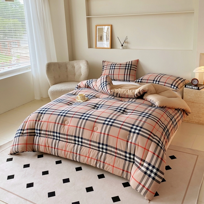 91家纺网 家纺一手货源 找家纺 宝士康家纺 2025新品10A抗菌无印风学生季春秋被/被芯/跨境/外贸 宝利格