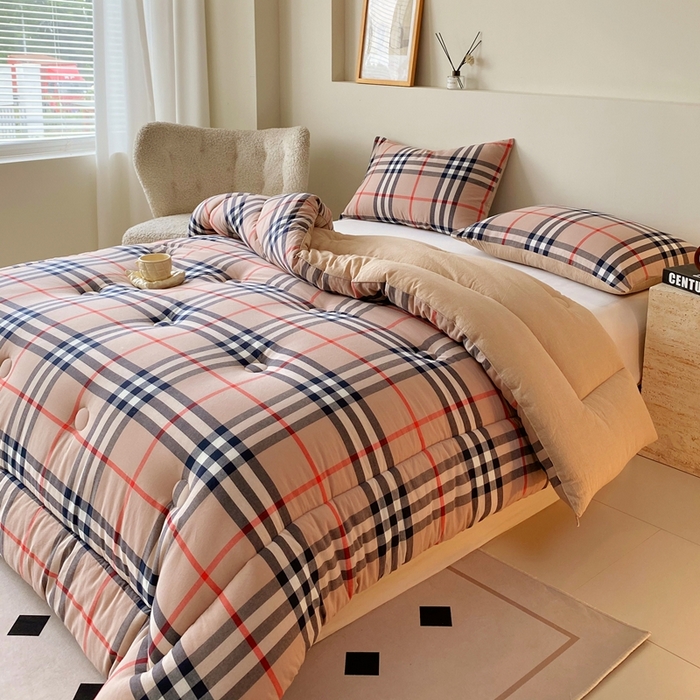 91家纺网 家纺一手货源 找家纺 宝士康家纺 2025新品10A抗菌无印风学生季春秋被/被芯/跨境/外贸 宝利格