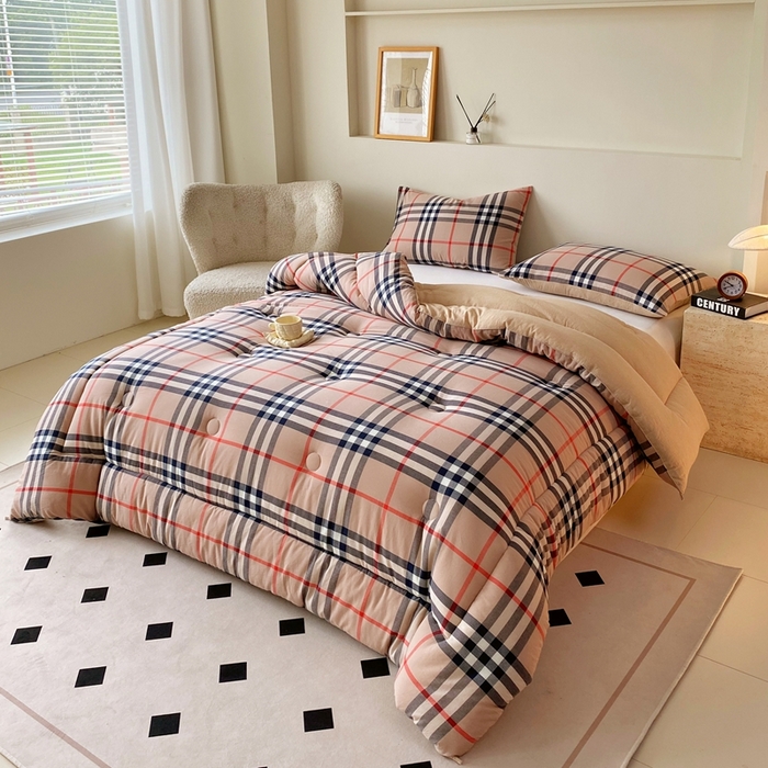 91家纺网 家纺一手货源 找家纺 宝士康家纺 2025新品10A抗菌无印风学生季春秋被/被芯/跨境/外贸 宝利格