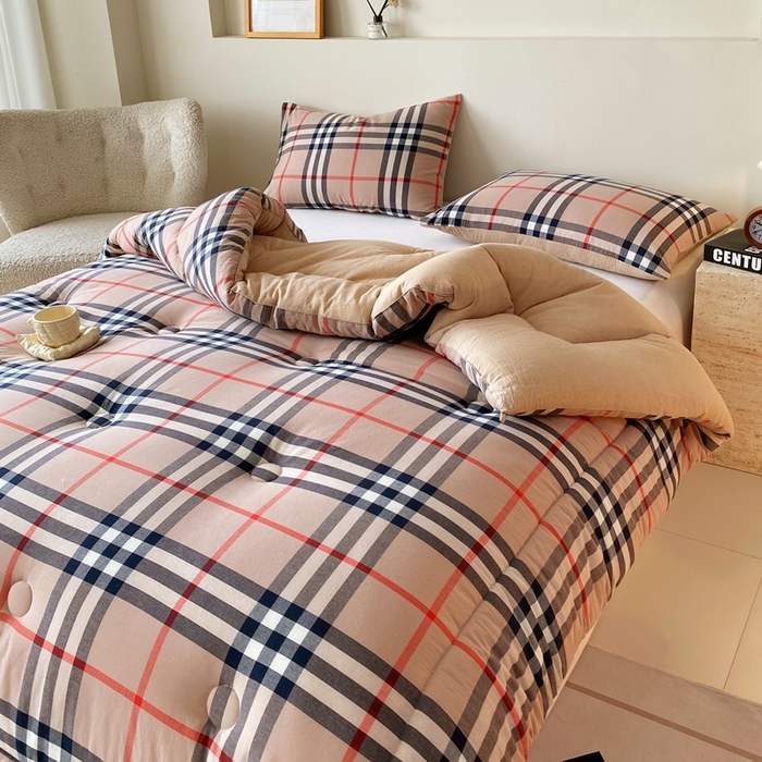 91家纺网 家纺一手货源 找家纺 宝士康家纺 2025新品10A抗菌无印风学生季春秋被/被芯/跨境/外贸 宝利格