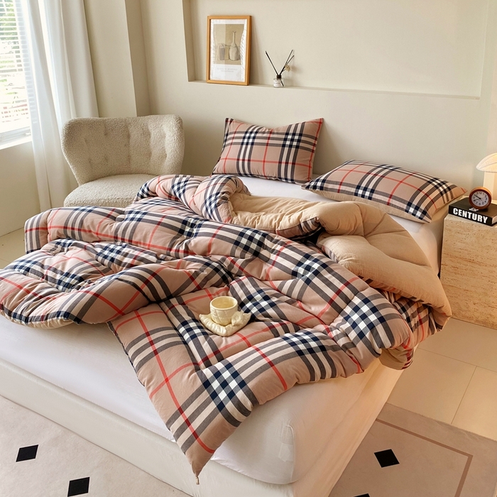 91家纺网 家纺一手货源 找家纺 宝士康家纺 2025新品10A抗菌无印风学生季春秋被/被芯/跨境/外贸 宝利格