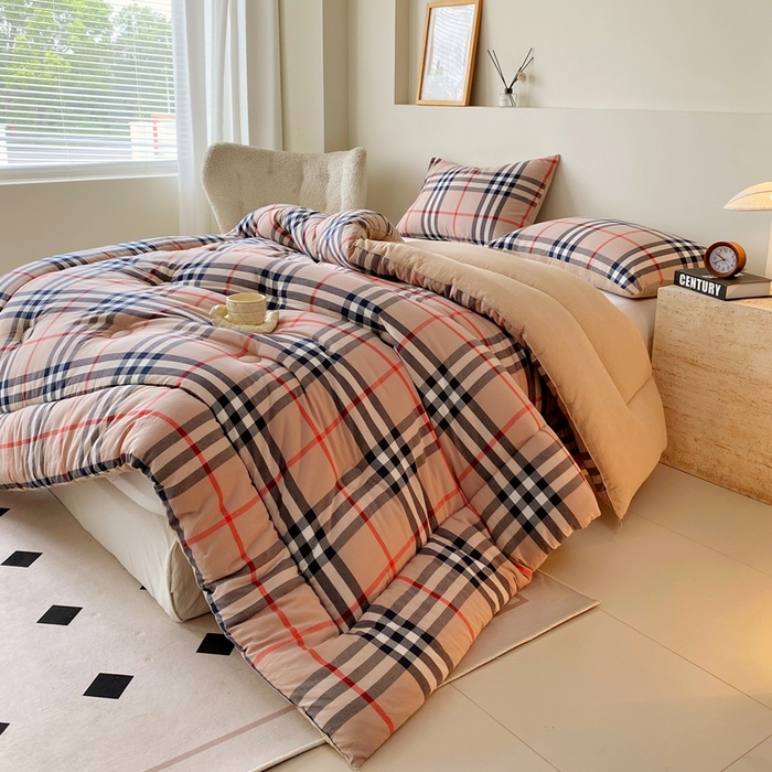 91家纺网 家纺一手货源 找家纺 宝士康家纺 2025新品10A抗菌无印风学生季春秋被/被芯/跨境/外贸 宝利格